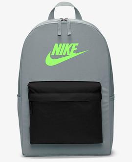 Mochila Nike Heritage Gris Negro Fosforito