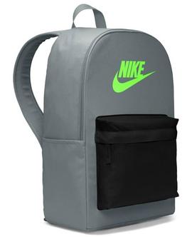 Mochila Nike Heritage Gris Negro Fosforito