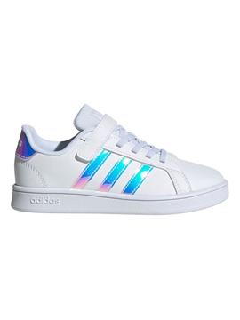 Zapatilla Adidas Grand Court Blanco/Brillo Niñ@