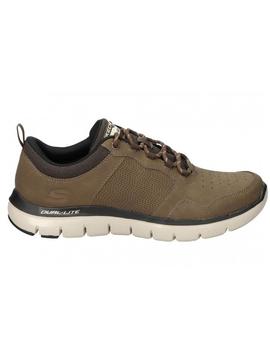 aceleración virar Tractor Zapatilla Skechers Marron Hombre