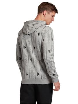 Sudadera Adidas MHS GFX Gris/ Negra Hombre