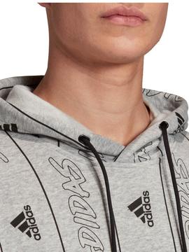 Sudadera Adidas MHS GFX Gris/ Negra Hombre