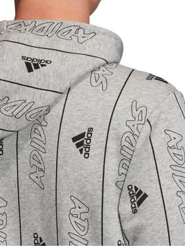 Sudadera Adidas MHS GFX Gris/ Negra Hombre