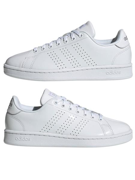 Zapatilla Adidas Advantage Charol Blanco