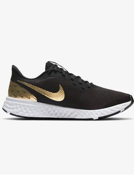 Zapatilla Nike Revolution Negro/Oro