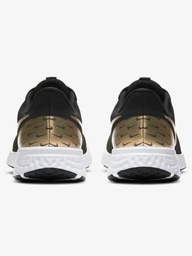 Zapatilla Nike Revolution Negro/Oro