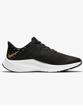 Zapatilla Nike Quest Negro/Oro Mujer