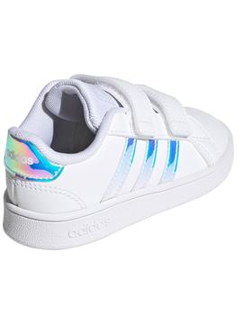 Zapatilla Adidas Grand Court Blanco Iridiscente