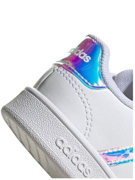 Zapatilla Adidas Grand Court Blanco Iridiscente