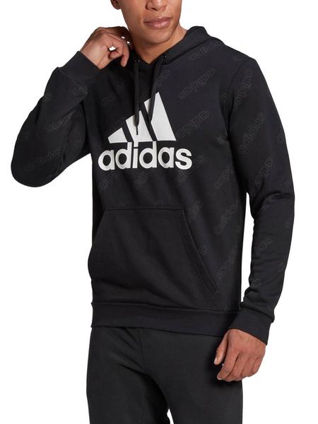 Deportes marido formar Sudadera Adidas Negra Logo Blanco C/C Hombre