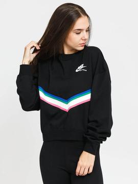Sudadera Nike Cropped Negro/Multicolor Mujer