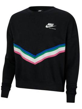 Sudadera Nike Cropped Negro/Multicolor Mujer