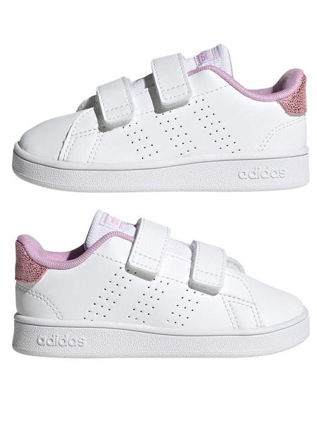 Contento ayudante Manuscrito Zapatilla Adidas Advantage Blanco/Rosa Niña