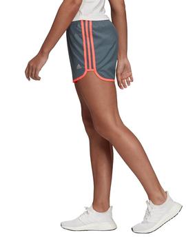 Pantalon Corto Adidas Gris/Naranja Mujer