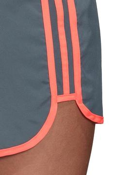 Pantalon Corto Adidas Gris/Naranja Mujer