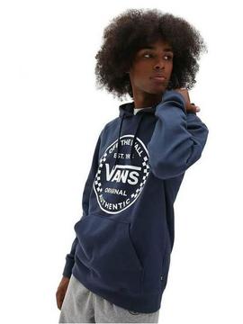 hacer los deberes Salida Credo Sudadera Vans Checker Marino Hombre