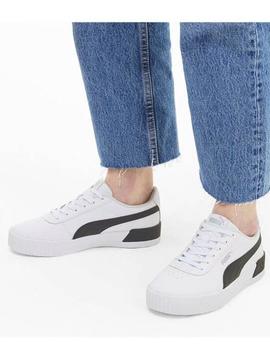 Zapatilla Puma Carina Blanco/Negro Mujer