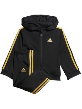 Chandal Adidas Shiny Negro/Oro Bebe
