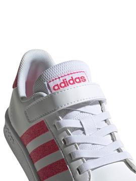 Adidas Grand Court Bco/Rosa Niña