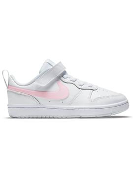 Zapatilla Nike Court Borough Bco/Rosa Niña