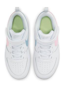 Zapatilla Nike Court Borough Bco/Rosa Niña