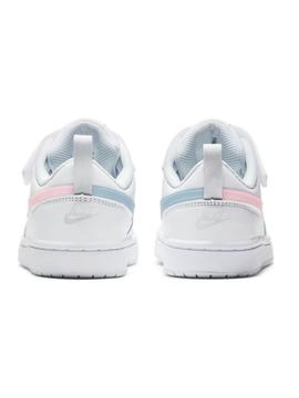 Zapatilla Nike Court Borough Bco/Rosa Niña