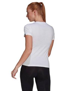 Camiseta Adidas Hojas Blanco Mujer