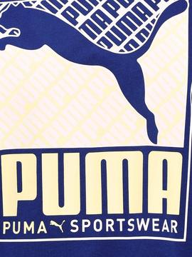 Camiseta Puma Azul Amarillo Hombre