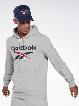 Sudadera Reebok Hoodie Gris Hombre