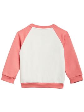 Chandal Adidas 3S Blanco/Rosa Niña