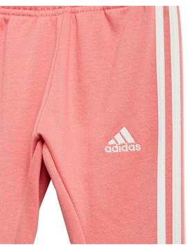 Chandal Adidas 3S Blanco/Rosa Niña