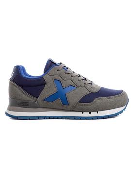 Zapatilla Munich Dash Gris/Azul Niño