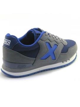 Zapatilla Munich Dash Gris/Azul Niño