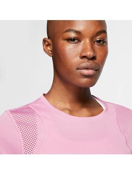 Camiseta Nike Tecnica Rosa Mujer